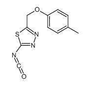 2-isocyanato-5-[(4-methylphenoxy)methyl]-1,3,4-thiadiazole结构式