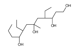 (3R,4R,6S,8R,9R)-4,8-diethyl-6-methyldodecane-1,3,6,9-tetrol结构式