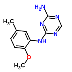 N-(2-Methoxy-5-methylphenyl)-1,3,5-triazine-2,4-diamine Structure