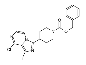 Benzyl 4-(8-chloro-1-iodoimidazo[1,5-a]pyrazin-3-yl)-1-piperidine carboxylate Structure