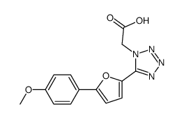 2-[5-[5-(4-methoxyphenyl)furan-2-yl]tetrazol-1-yl]acetic acid结构式