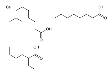 (2-ethylhexanoato-O)(isodecanoato-O)(isononanoato-O)cerium Structure