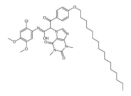 N-(2-chloro-4,5-dimethoxyphenyl)-alpha-[4-(hexadecyloxy)benzoyl]-1,2,3,6-tetrahydro-1,3-dimethyl-2,6-dioxo-7H-purine-7-acetamide picture
