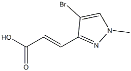 (2E)-3-(4-bromo-1-methyl-1H-pyrazol-3-yl) prop-2-enoic acid Structure