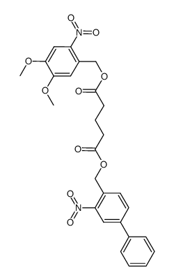glutaric acid (4,5-dimethoxy-2-nitrobenzyl) ester (4-phenyl-2-nitrobenzyl) ester Structure