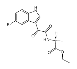 N-<(5-bromo-indol-3-yl)glyoxylyl>alanine ethyl ester结构式