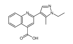 4-Quinolinecarboxylic acid, 2-(1-ethyl-5-methyl-1H-pyrazol-4-yl)结构式