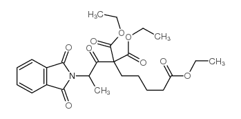 乙基6,6-二碳乙氧基-7-氧代-8-邻苯二甲酰亚胺基壬酸酯结构式