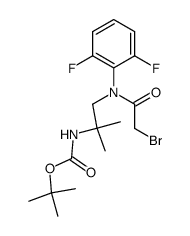 {2-[(2-bromoacetyl)-(2,6-difluorophenyl)amino]-1,1-dimethylethyl}carbamic acid t-butyl ester结构式