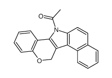 13-acetyl-6,13-dihydro-benzo[e]chromeno[4,3-b]indole Structure