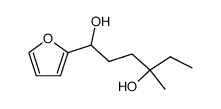 1-[2]furyl-4-methyl-hexane-1,4-diol结构式