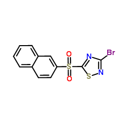 3-Bromo-5-(naphthalen-2-ylsulfonyl)-1,2,4-thiadiazole结构式