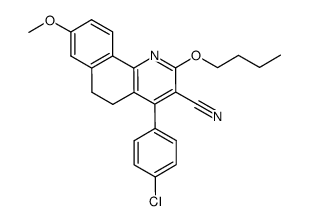 2-butoxy-4-(4-chlorophenyl)-8-methoxy-5,6-dihydrobenzo[h]quinoline-3-carbonitrile Structure