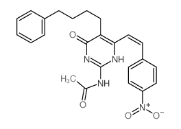 Acetamide,N-[1,6-dihydro-4-[2-(4-nitrophenyl)ethenyl]-6-oxo-5-(4-phenylbutyl)-2-pyrimidinyl]- picture