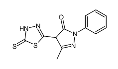 4-(4,5-dihydro-5-thioxo-1,3,4-thiadiazol-2-yl)-3-methyl-1-phenyl-Δ2-pyrazolin-5-one Structure