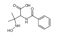 α-benzoylamino-β-hydroxyamino-isovaleric acid结构式