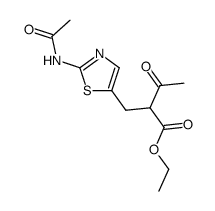 2-(2-acetylamino-thiazol-5-ylmethyl)-acetoacetic acid ethyl ester结构式