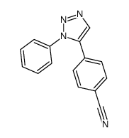 4-(1-phenyl-1H-[1,2,3]-triazol-5-yl)benzonitrile结构式