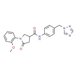 1-(2-methoxyphenyl)-5-oxo-N-[4-(1H-1,2,4-triazol-1-ylmethyl)phenyl]pyrrolidine-3-carboxamide Structure