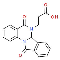 3-(5,11-dioxoisoindolo[2,1-a]quinazolin-6(5H,6aH,11H)-yl)propanoic acid Structure