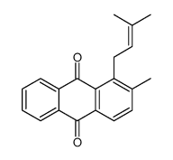 2-methyl-1-(3-methylbut-2-enyl)anthracene-9,10-dione结构式
