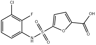 2-Furancarboxylic acid, 5-[[(3-chloro-2-fluorophenyl)amino]sulfonyl]- structure