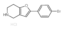 2-(4-Bromophenyl)-4,5,6,7-tetrahydrofuro-[3,2-c]pyridine hydrochloride结构式