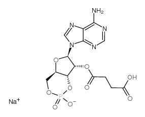 2'-o-monosuccinyladenosine-3',5'-cyclic monophosphate sodium salt结构式