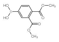 (3,4-Bis(methoxycarbonyl)phenyl)boronic acid structure