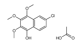 acetic acid,6-chloro-2,3,4-trimethoxynaphthalen-1-ol结构式