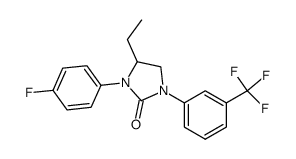 1-(3-trifluoromethyl)phenyl-3-(4-fluoro)phenyl-4-ethyl imidazolidine-2-one Structure