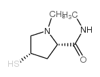 2-Pyrrolidinecarboxamide,4-mercapto-N,1-dimethyl-,(2S-cis)-(9CI)结构式