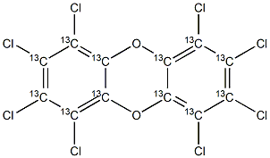 Octachlorodibenzo-p-dioxin-13C12 Structure