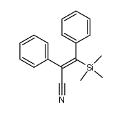 2,3-diphenyl-3-(trimethylsilyl)prop-2-enenitrile Structure