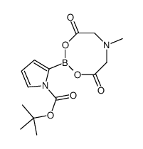 1-叔丁氧羰基-2-吡咯硼酸甲基亚氨基二乙酸酯结构式