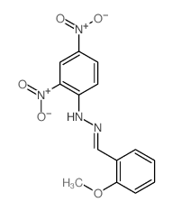 Benzaldehyde,2-methoxy-, 2-(2,4-dinitrophenyl)hydrazone Structure