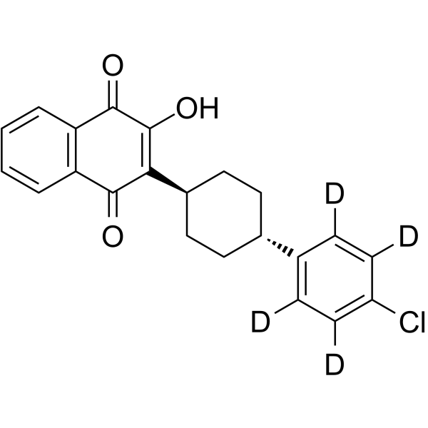 Atovaquone (4-chlorophenyl-2,3,5,6-d4)结构式