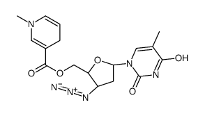 5'-(1,4-dihydro-1-methyl-3-pyridinylcarbonyl)-3'-azido-3'-deoxythymidine structure