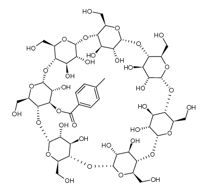 mono-2-O-(p-methylbenzoyl)-β-CD结构式