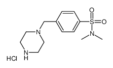 N,N-dimethyl-4-(piperazin-1-ylmethyl)benzenesulfonamide hydrochloride structure