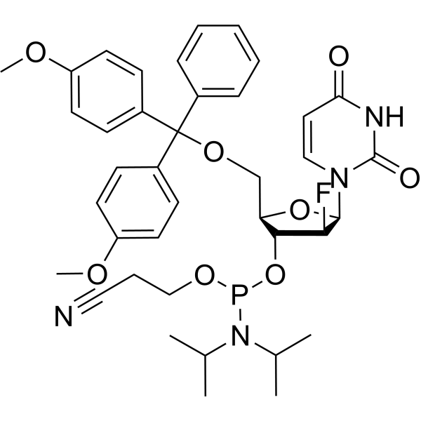 2'-F-ANA-dU 亚磷酰胺单体结构式