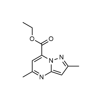 2,5-二甲基吡唑并[1,5-a]嘧啶-7-羧酸乙酯结构式