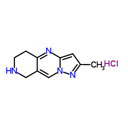 2-Methyl-5,6,7,8-tetrahydropyrazolo[1,5-a]pyrido[4,3-d]pyrimidine hydrochloride (1:1)结构式