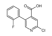 2-chloro-5-(2-fluorophenyl)pyridine-4-carboxylic acid结构式