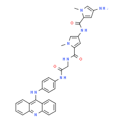 4-(9-acridinylamino)-N-(4-(((4-amino-1-methylpyrrol-2-yl)carbonyl)amino)-1-methylpyrrol-2-carbonyl)glycylaniline Structure