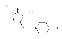 1-(3-Pyrrolidinylmethyl)-4-piperidinol dihydrochloride Structure