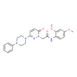 N-(2,4-dimethoxyphenyl)-2-[6-oxo-3-(4-phenylpiperazin-1-yl)pyridazin-1(6H)-yl]acetamide结构式