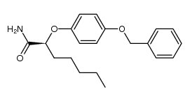 (S)-2-((4-(benzyloxy)phenyl)oxy)heptanecarboxamide结构式