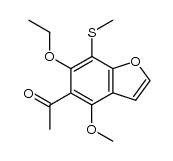 1-(6-ethoxy-4-methoxy-7-(methylthio)benzofuran-5-yl)ethanone结构式