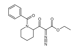 ethyl 2-diazo-3-(N-benzoylpiperidinyl)-3-oxopropanoate结构式